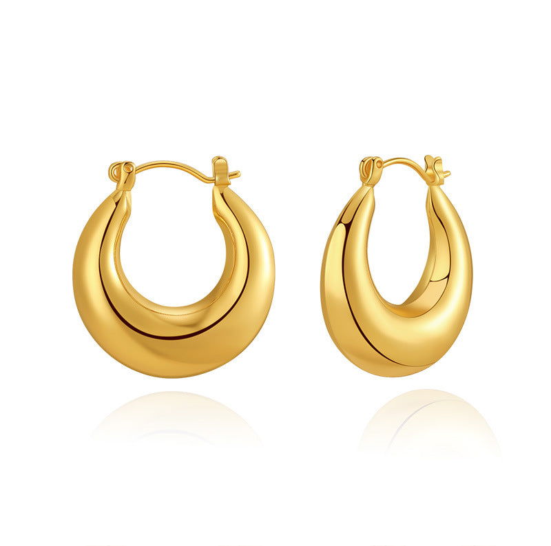 Classic Medium Hoop Earrings - Herland -