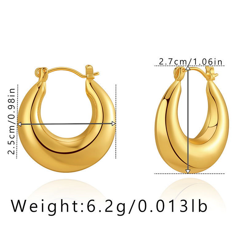 Classic Medium Hoop Earrings - Herland -