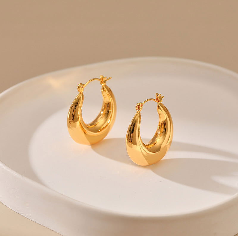 Classic Medium Hoop Earrings - Herland -