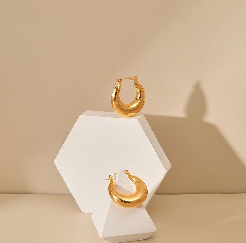 Classic Medium Hoop Earrings - Herland -