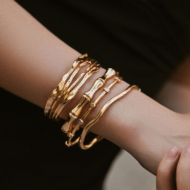 Copper Gold-Plated Fading-Resistant Minimalist Bracelet - Herland -