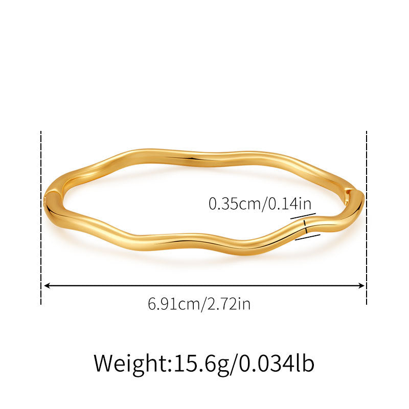 Copper Gold-Plated Fading-Resistant Minimalist Bracelet - Herland -