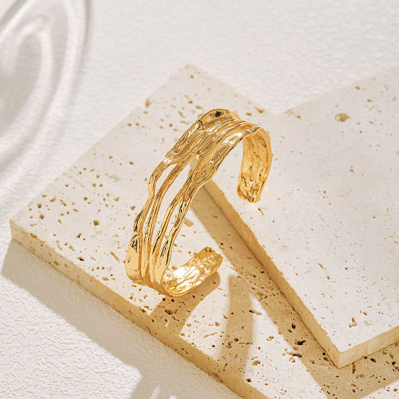 Copper Gold-Plated Fading-Resistant Minimalist Bracelet - Herland -
