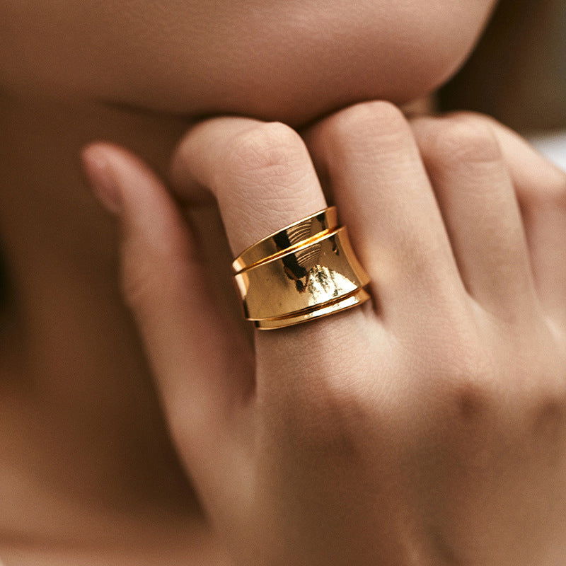 Copper Gold-Plated Fading-Resistant Minimalist Ring - Herland -