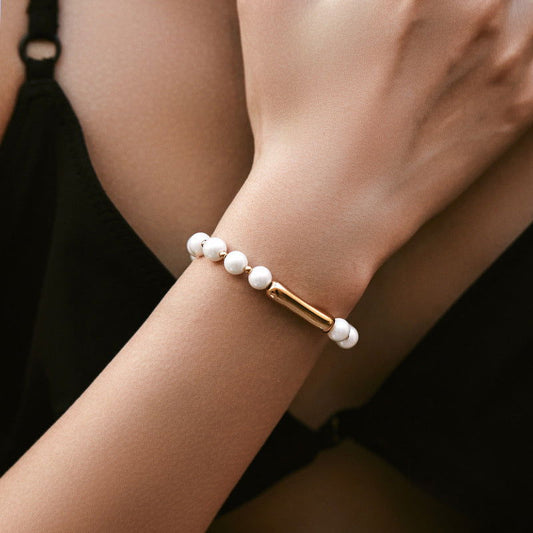 Pearl Copper Gold-Plated Bracelet - Herland -
