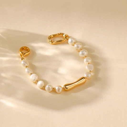 Pearl Copper Gold-Plated Bracelet - Herland -