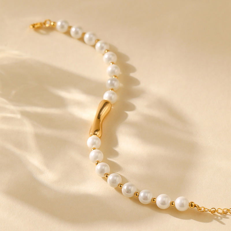 Pearl Copper Gold-Plated Bracelet - Herland -