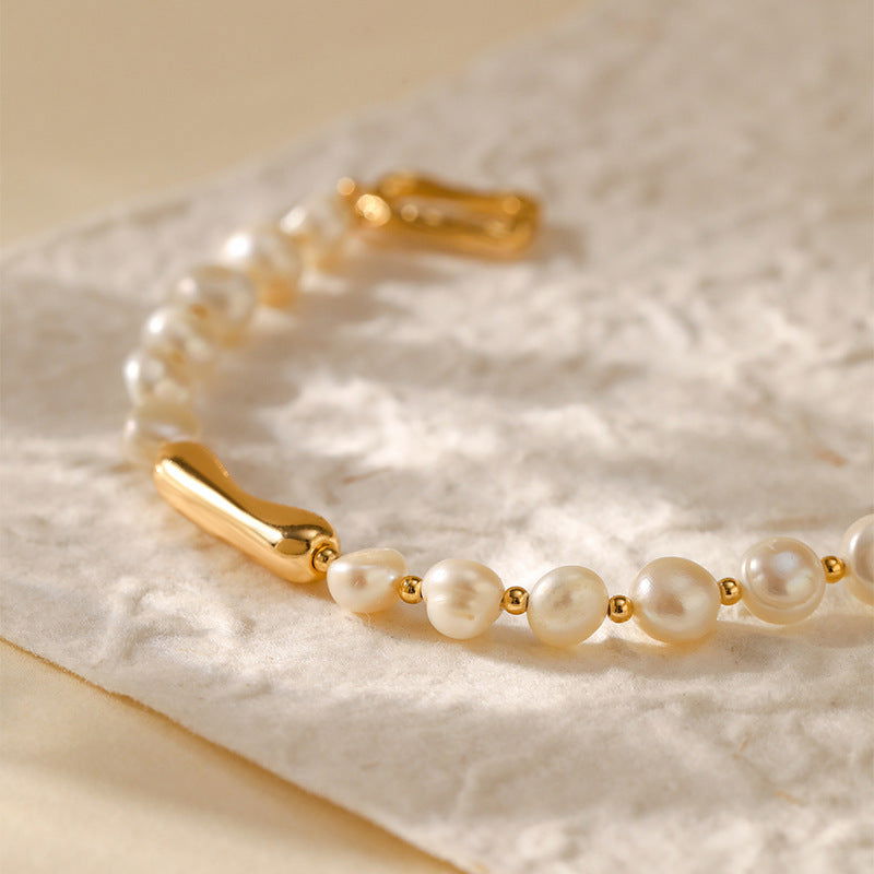 Pearl Copper Gold-Plated Bracelet - Herland -