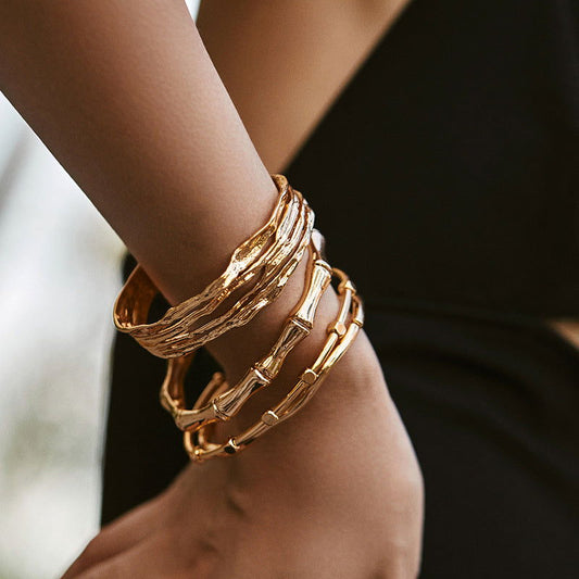 Copper Gold-Plated Fading-Resistant Minimalist Bracelet - Herland - 