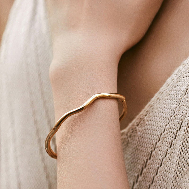 Copper Gold-Plated Fading-Resistant Minimalist Bracelet - Herland - 