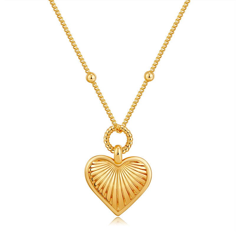Heart Shell Pattern Necklace - Herland - 
